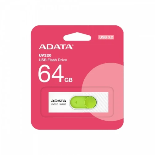Adata Pendrive UV320 64GB USB3.2 бял-зелен
