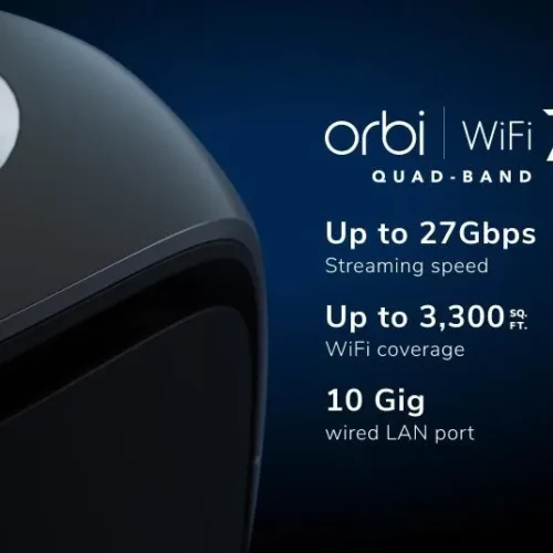 Alternative view of Netgear Satellite Orbi RBE970B System WiFi 7