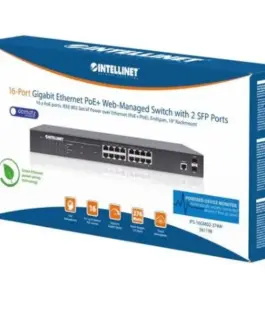 Alternative view of Intellinet Switch Gigabit managed 16x RJ45 PoE+/2 slots SFP