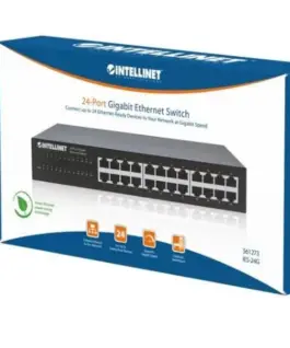 Alternative view of Intellinet Switch Gigabit 24x 10/100/1000 RJ45 Desktop/Rack