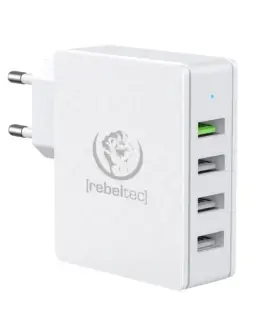 Rebeltec Fast зарядно QC3.0 techn ology 4 USB ports