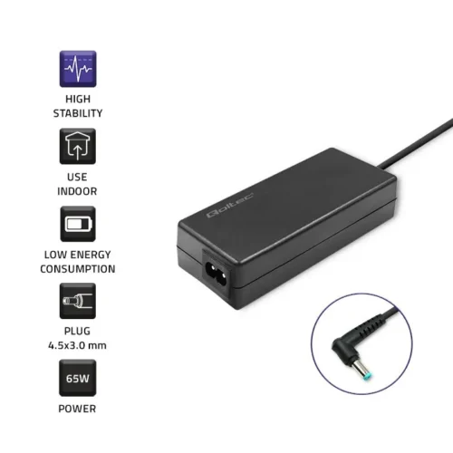 Qoltec Power адаптер for HP 65W 19.5V 3.33A 4.5*3.0 Slim