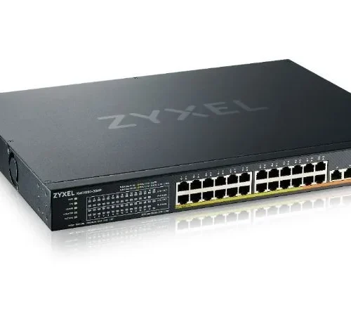 Alternative view of Zyxel Switch XMG1930-30HP, 24-port 2.5GbE Smart Managed Layer 2 PoE 700W 22xPoE+/8xPoE++ Switch with 4 10GbE and 2 SFP+ Uplink