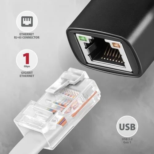 Alternative view of AXAGON ADE-AR, USB-A 3.2 Gen 1 LAN адаптер 1Gbit