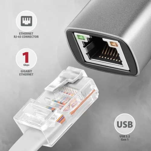 Alternative view of AXAGON ADE-TXCA USB-A/C 3.2 Ge n 1 LAN адаптер 1Gbit