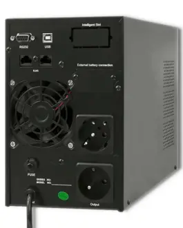 Alternative view of Qoltec UPS On-line Pure Sine Wave 1kVA 800W LCD USB