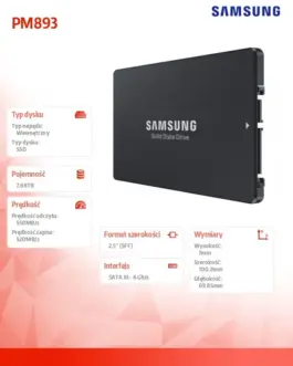 Alternative view of Samsung SSD DCT PM893 DCT 7680GB MZ7L37T6HBLA-00W07 SATA