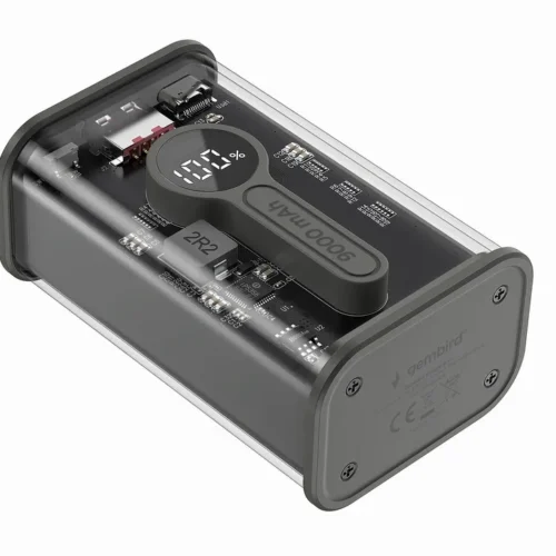 Gembird външна батерия прозрачен 9000 mAh QC3.0 черен