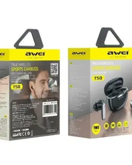 Alternative view of AWEI Bluetooth earphones T50 TWS черен