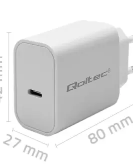 Alternative view of Qoltec Super Quick PD зарядно USB C, 20W, 5 12V