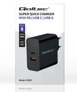 Qoltec Super Quick PD зарядно 1xUSB C