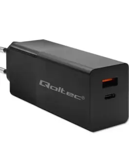 Qoltec GaN Power PRO зарядно 1xUSB C, 1xUSB, 100W