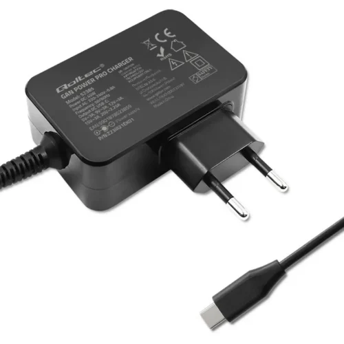 Qoltec GaN POWER PRO зарядно 1xUSB C