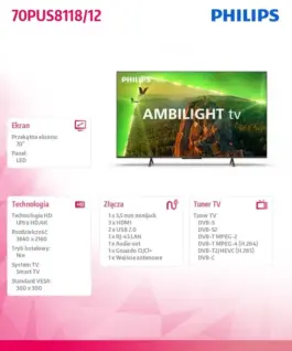 Philips Telewizor 70 инча LED 70PUS8118/12