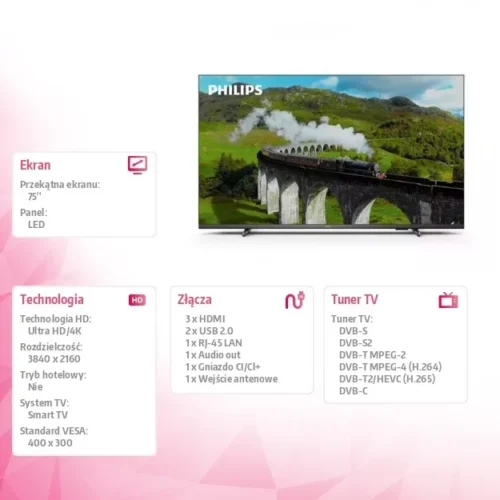 Philips Telewizor 75 инча LED 75PUS7608/12