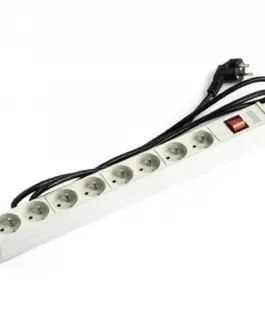 Alternative view of Digitus PDU 19 rack, 8 slots Type E, Schuko plug, 1.8m кабел, aluminum switch