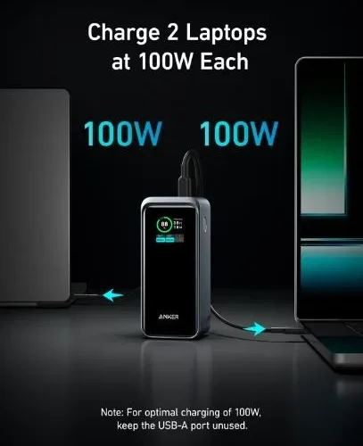 Anker външна батерия Prime 20000 mAh 200W USB-C x 2 USB-A x 1