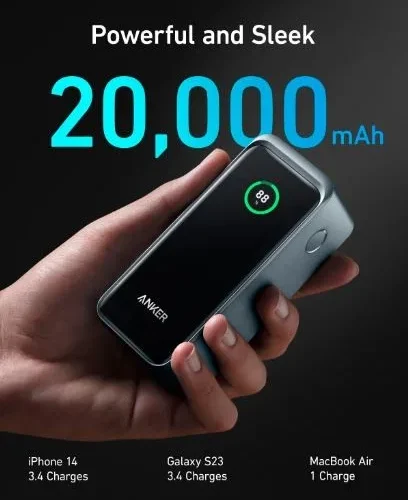 Anker външна батерия Prime 20000 mAh 200W USB-C x 2 USB-A x 1