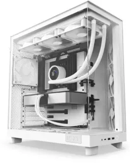 NZXT кутия за компютър H6 Flow with window бял