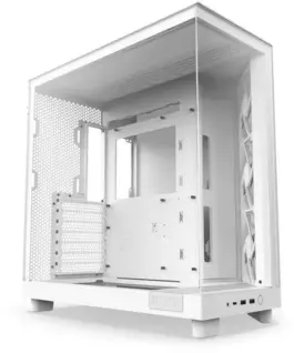 Alternative view of NZXT кутия за компютър H6 Flow with window бял