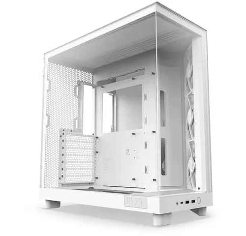 Alternative view of NZXT кутия за компютър H6 Flow with window бял