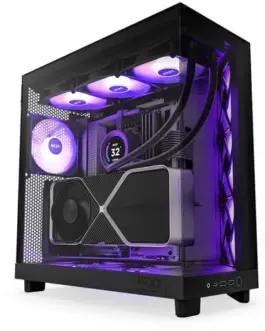 NZXT кутия за компютър H6 Flow RGB with window черен