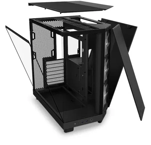 NZXT кутия за компютър H6 Flow RGB with window черен