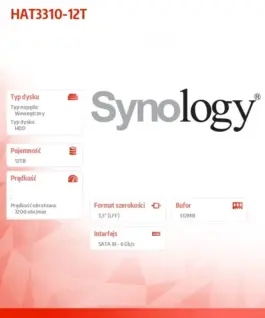 Alternative view of Synology HDD 12TB HAT3310-12T SATA 3,5 512e 7,2k
