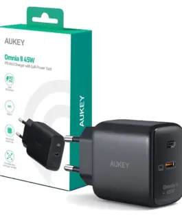 Alternative view of AUKEY AUKEY PA-B2T черен Omnia II GaN мрежово зарядно 4
