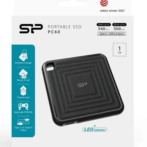 Silicon Power външен SSD PC60 1TB USB 3.2 Gen 2 Type-C
