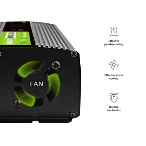 Green Cell LCD конвертор 12V 500W/1000W Pure sine with display