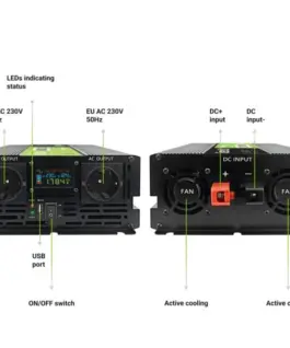 Alternative view of Green Cell LCD конвертор 12V 2000W/4000W Pure sine with display