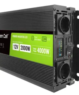 Green Cell LCD конвертор 12V 2000W/4000W Pure sine with display
