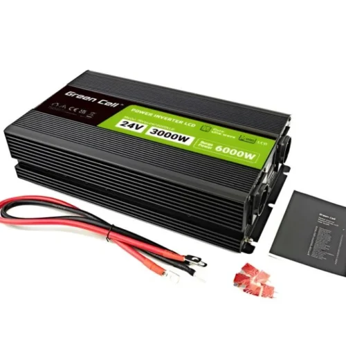 Green Cell LCD конвертор 24V 3000W/6000W Pure sine with display