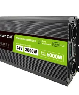 Green Cell LCD конвертор 24V 3000W/6000W Pure sine with display