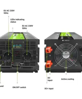 Green Cell LCD конвертор 48V 5000W/10000W Pure sine with display