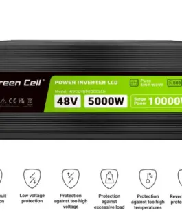 Green Cell LCD конвертор 48V 5000W/10000W Pure sine with display