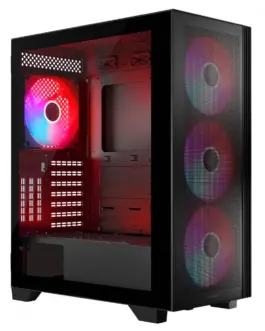 Alternative view of MODECOM черен CASE MISTRAL ARGB FLOW MIDI USB 3.0x2