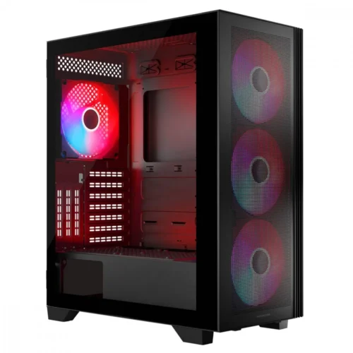 Alternative view of MODECOM черен CASE MISTRAL ARGB FLOW MIDI USB 3.0x2