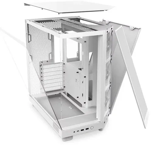 NZXT кутия за компютър H6 Flow RGB with window бял