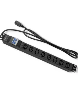 Qoltec Power strip for RACK 19cali | circuit breaker | 1U | 10A | PDU 8xIEC C13 |