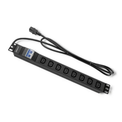 Qoltec Power strip for RACK 19cali | circuit breaker | 1U | 10A | PDU 8xIEC C13 |