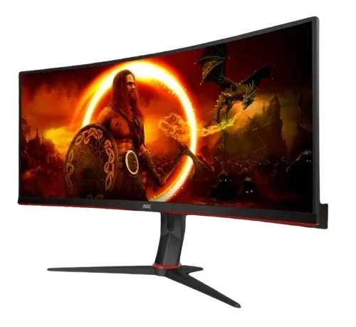 Alternative view of AOC Monitor curved CU34G2XP 34 inches VA 180Hz HDMIx2 DPx2