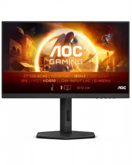 AOC Monitor 27G4X 27 inches IPS 180Hz HDMIx2 DP Pivot Speaker