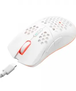 MS Wireless gaming мишка Nemesis M700 battery 8000 DPI 7P RGB LED programmable buttons бял