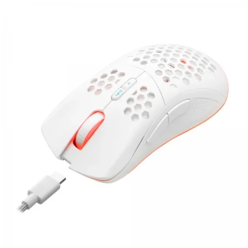 MS Wireless gaming mouse Nemesis M700 battery 8000 DPI 7P RGB LED programmable buttons бял