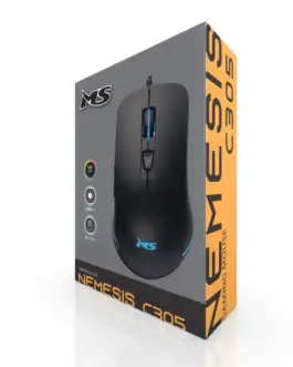 Alternative view of MS Wiчервен gaming мишка Nemesis C305 3200 DPI 6P RGB LED черен