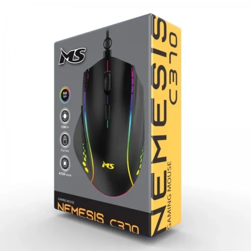 MS Wiчервен gaming mouse Nemesis C370 7200 DPI 7P RGB LED черен