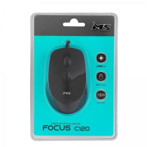 MS Wiчервен mouse Focus C120 2400 DPI черен