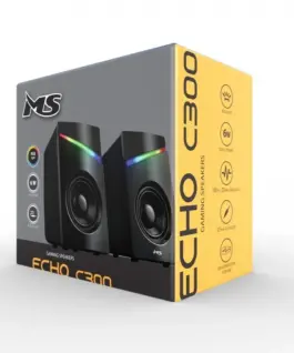 Alternative view of MS PC SPEAKERS ECHO C300 2 .0 6W USB RGB LED